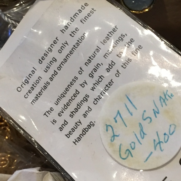 Besso Gold Snakeskin Bag Brand new with Tags - Picture 8 of 8